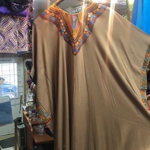 Mid sleeve long African dress